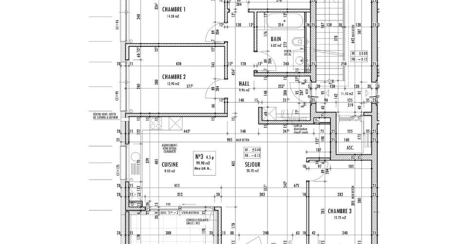 Appartement 4,5 pces neuf pour location à Cousset. - Appartement 4.5 pièces - image - 6