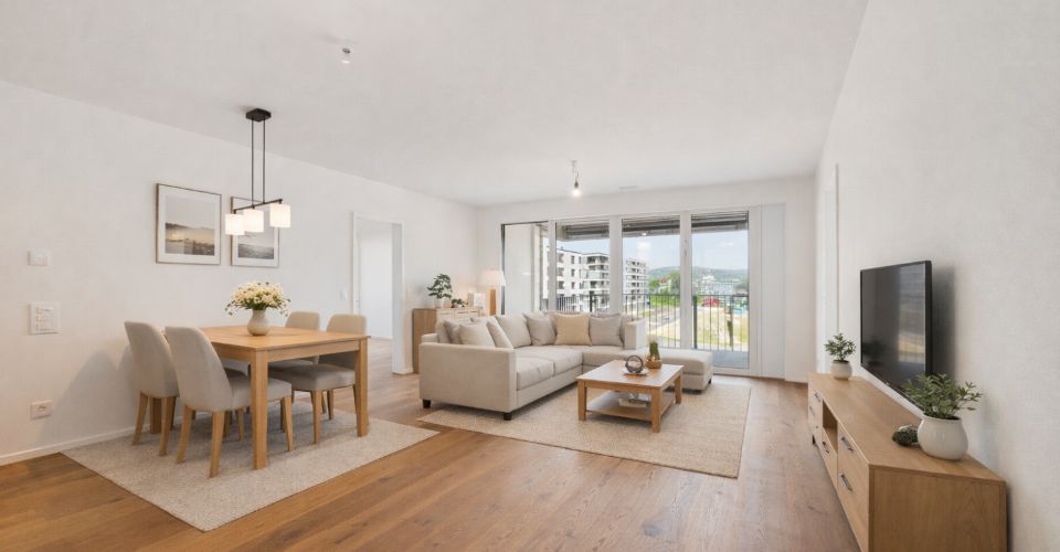 Exklusive 3.5-Zimmer-Neubauwohnung im AuPark  modernes Wohnen mit Blick zum Zürichsee - Appartement 3.5 pièces - image - 1