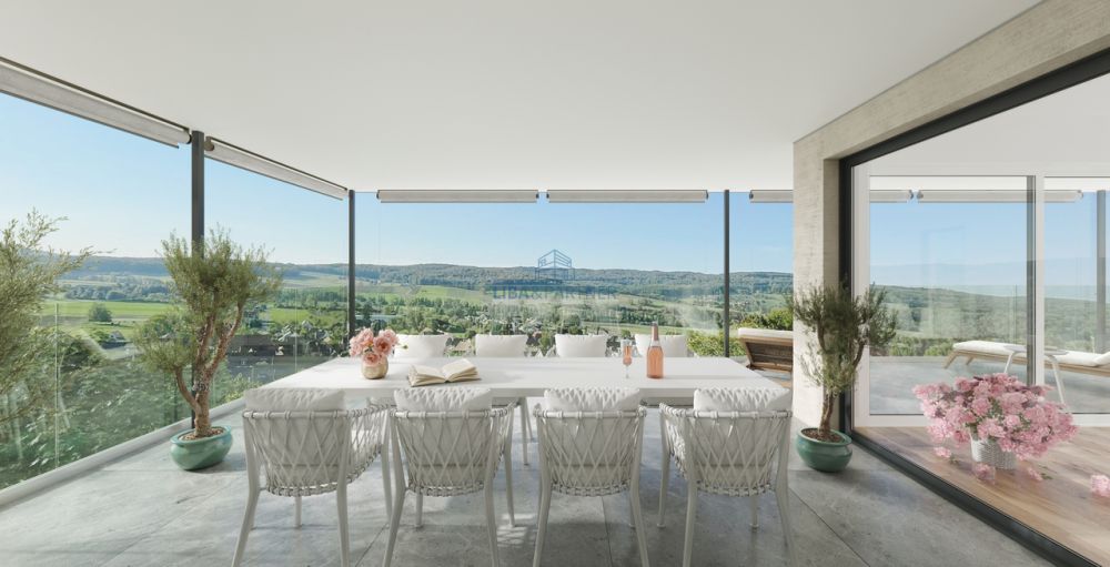 The View - Stilvolles Wohnen mit Weitblick in Rodersdorf - Terrasse  / Terrace