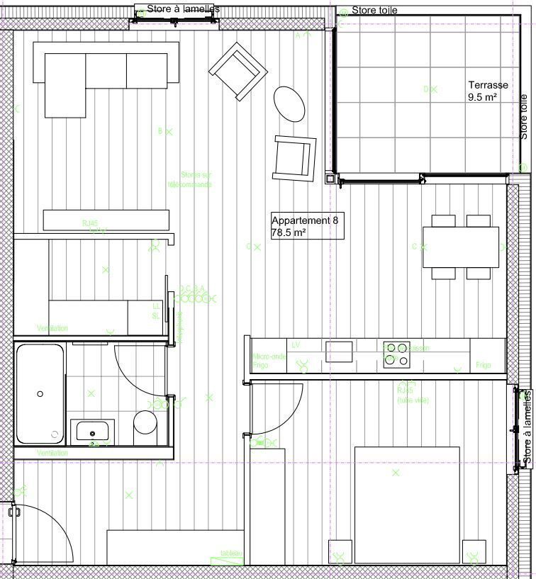 APPARTEMENTS NEUF 2.5 PIÈCES  AU 3e ÉTAGE À SIERRE - Appartement No 53 Nord-Est