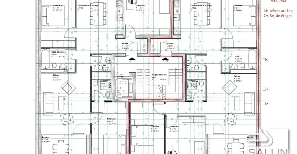 9 appartements neufs de 4½ pièces, avec parking, au centre ville - Appartement 4.5 pièces - image - 5