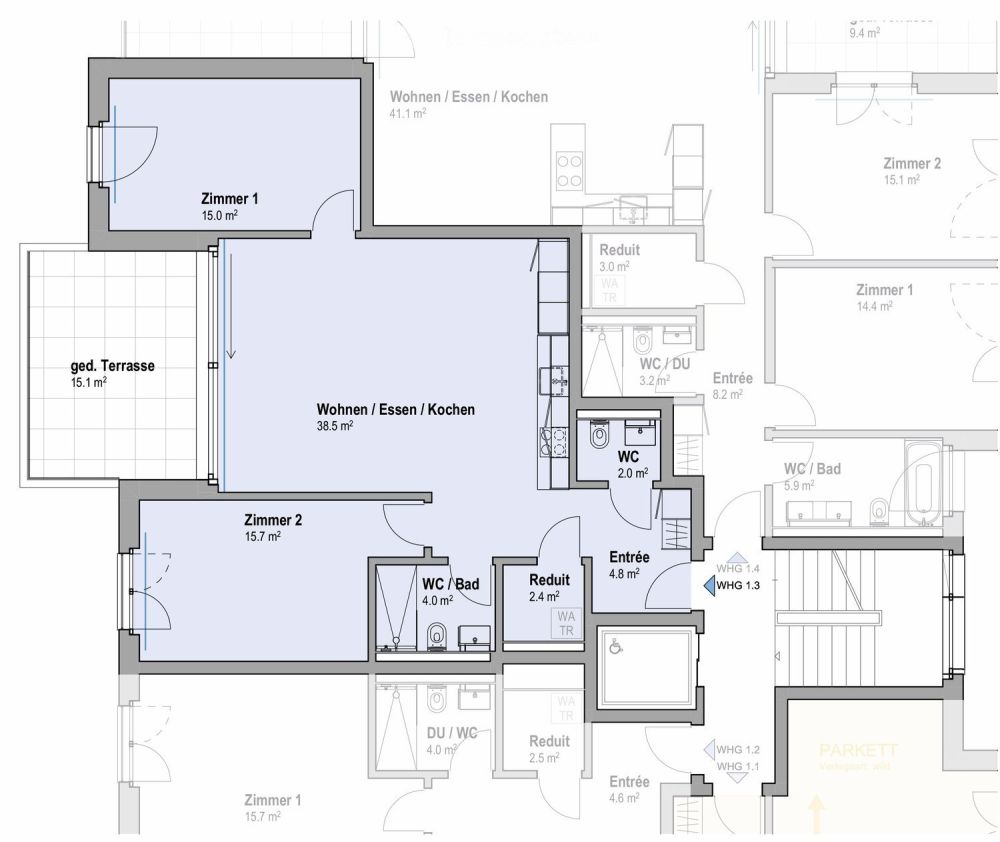 Moderne 3.5-Zimmer-Neubau-Wohnung mit Terrasse in Rafz - Bild 2