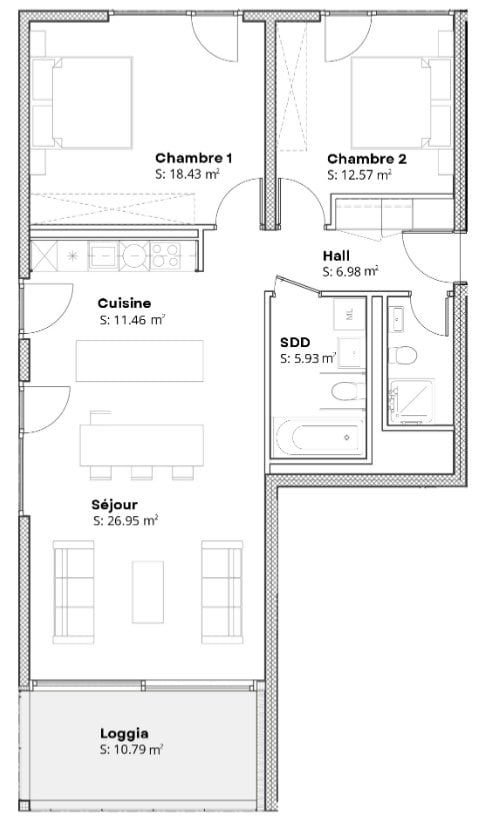 Appartement neuf de 3.5 pièces  Monthey - Bild 5