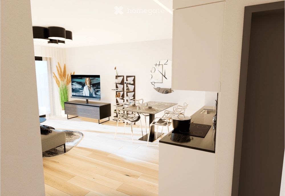 2,5 pièces avec balcon et partiellement meublé - Bild 4