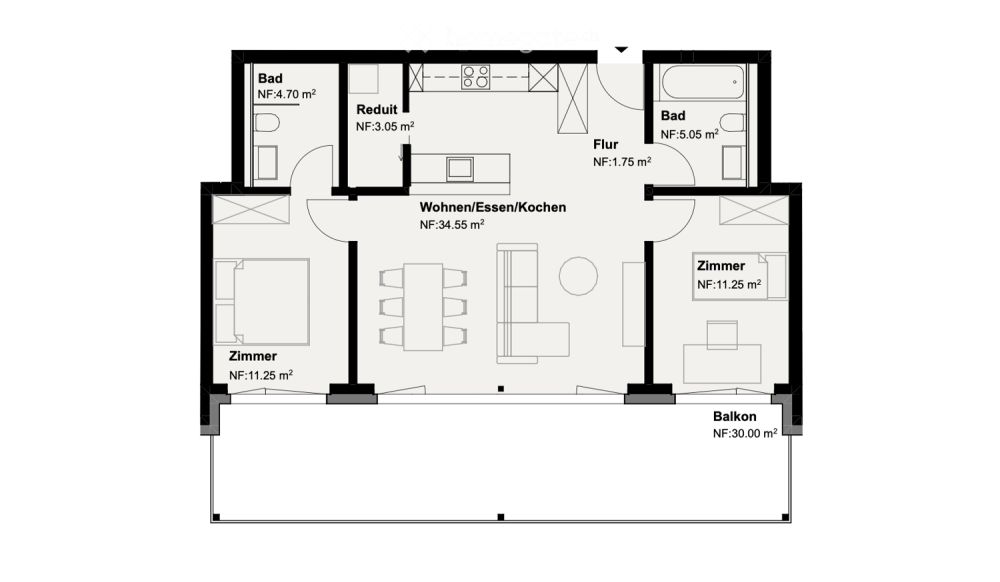 Moderne 3.5-Zimmer-Neubauwohnung mit Bergblick in Bennau - Bild 10