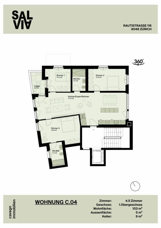 Grosszügige 4.5-Zimmer-Neubauwohnung mit hochwertigem Ausbau - Bild 5