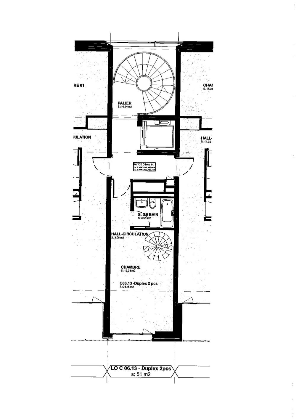Réf - BS8-C-06.13 - Plan étage supérieur