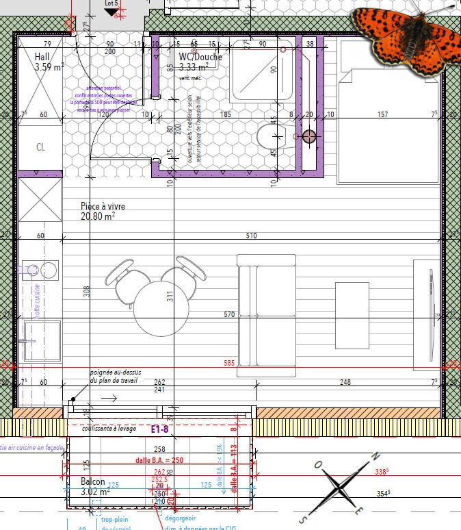 STUDIO - Neuf avec un balcon - Plan