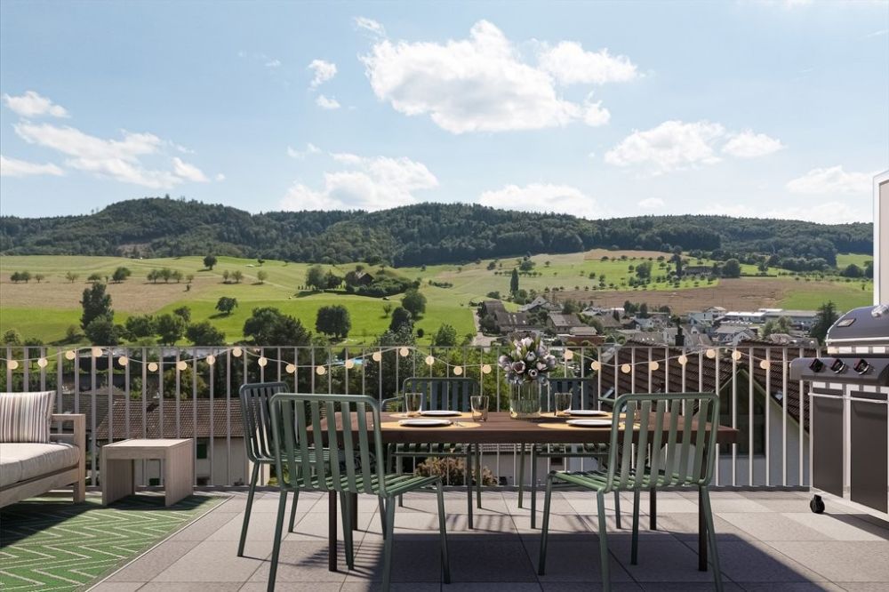 ERSTVERMIETUNG 6.5-Zi.-Reiheneinfamilienhaus mit Carport - obererchrueziweg_innen_eg_balkon.jpeg