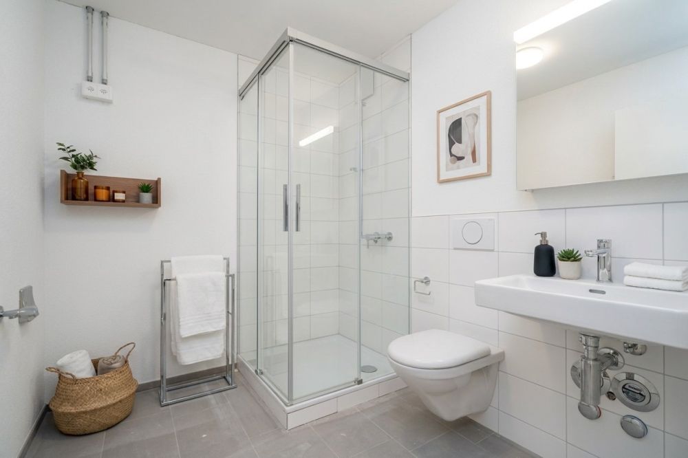Moderne 3.5-Zimmer-Wohnungen im AVES - Das Nest für Stadtvögel - Bad