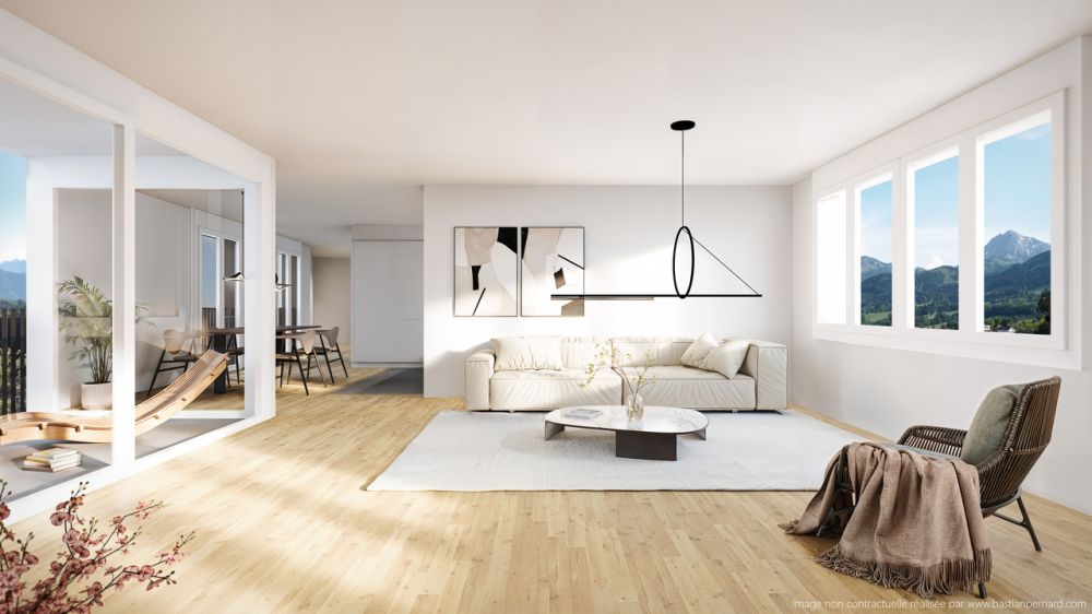 Appartement moderne de 3.5 pièces, idéalement situé à Bulle - Séjour