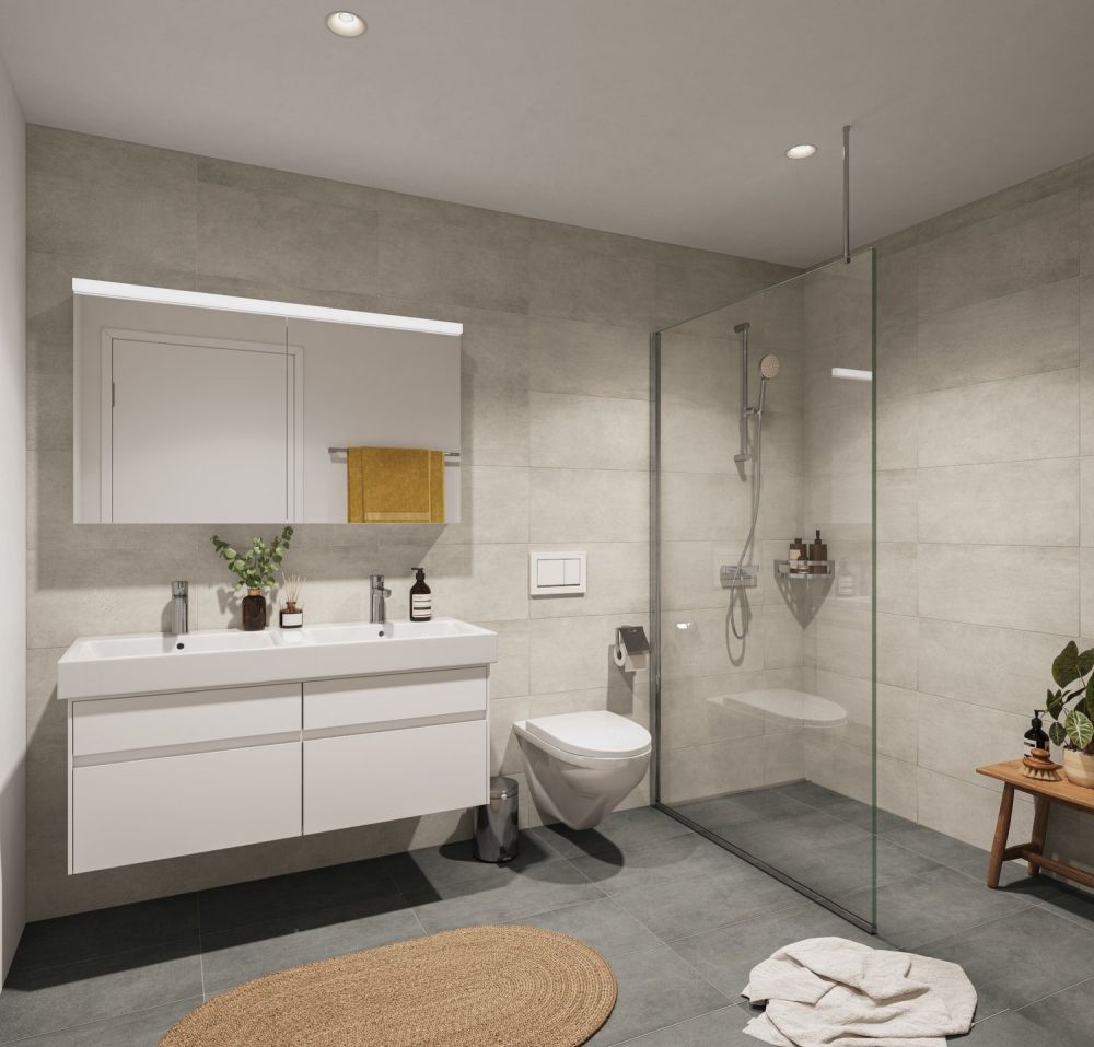 Moderne 3.5-Zimmer-Wohnung im Neubau in Eglisau - Bad