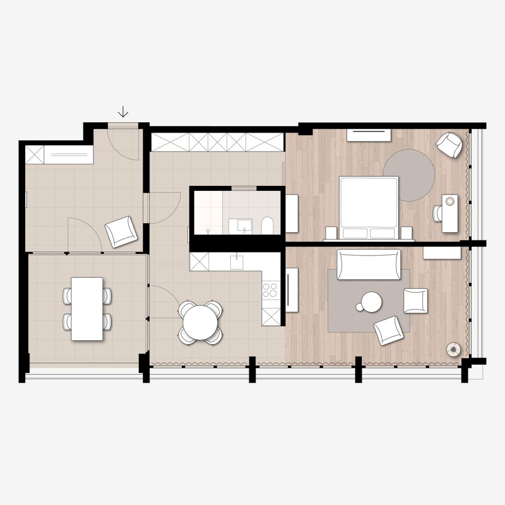 2-Zimmer Apartment Superior Suite möbiliert in Cham (Zug), Papieri-Areal - Bild 5