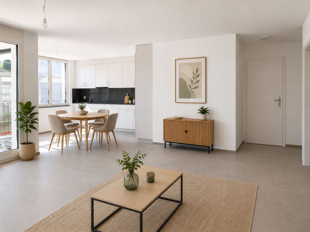 hochwertige 3.5-Zimmer-Neubauwohnung direkt beim Bahnhof - Bild 1
