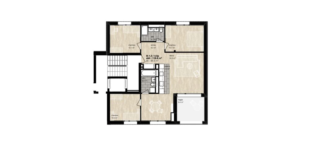 Location à l'année: appartement neuf au coeur du village de Montana - Bild 1