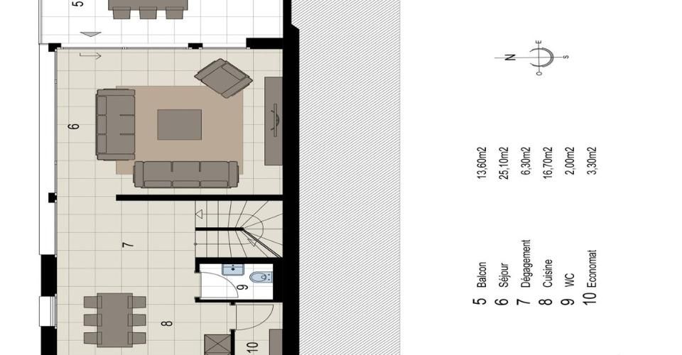 Villa individuelle NEUVE de 4,5 pièces avec belle vue sur la plaine. - Maison terrasse 4.5 pièces - image - 9
