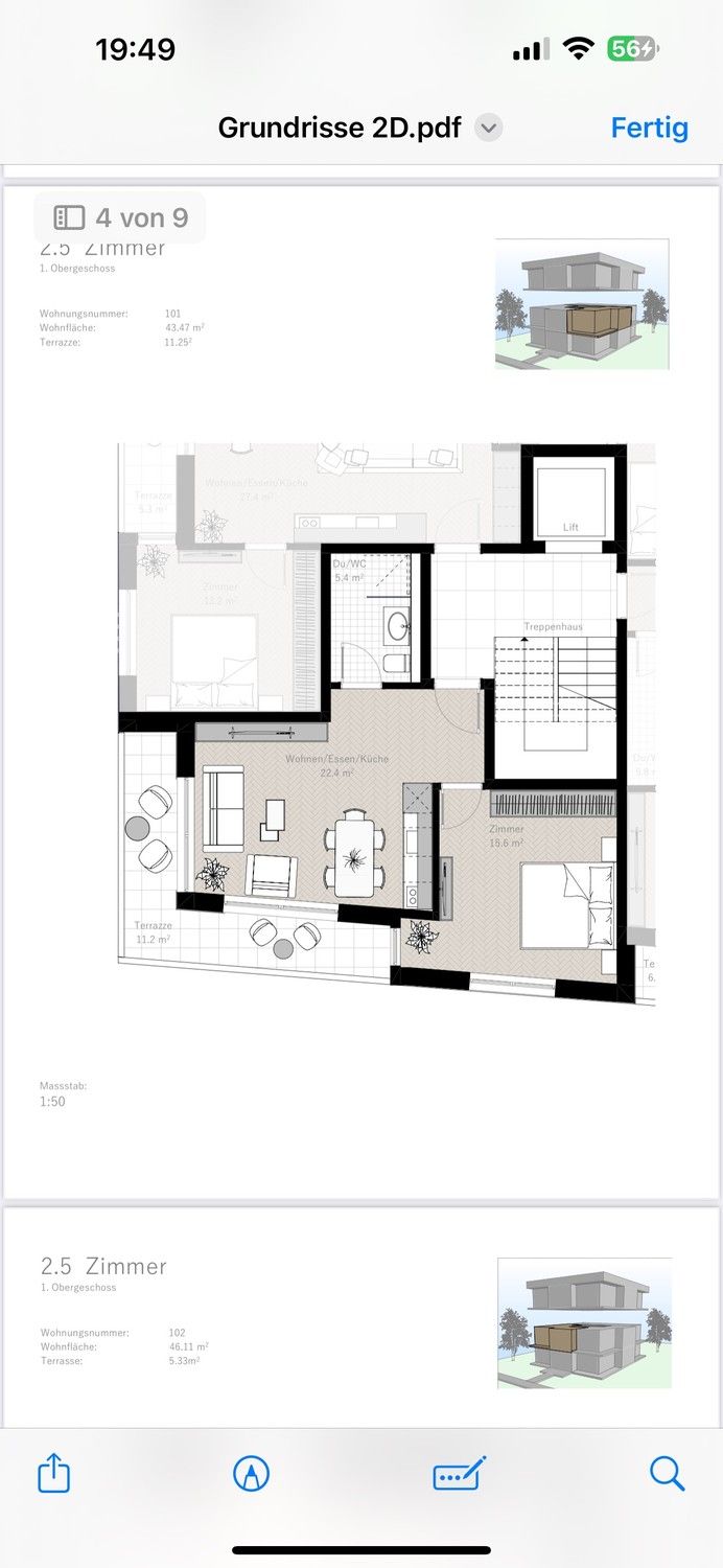 Helle 2.5-Zimmer-Neubauwohnung mit sonnigem Balkon in Wallisellen - Bild 2