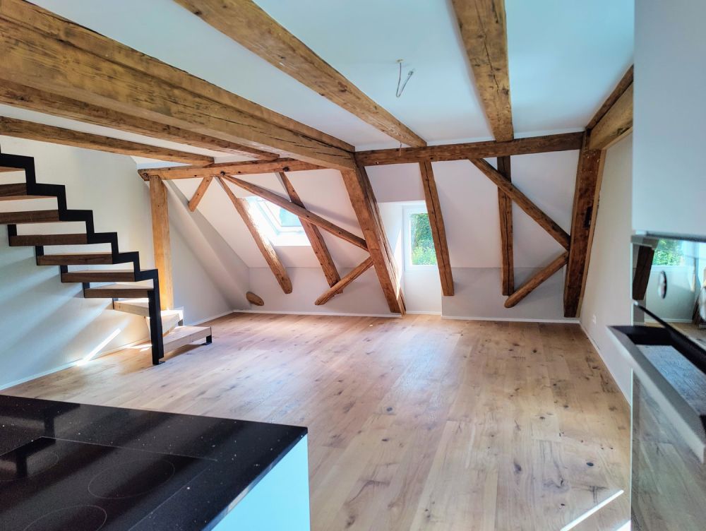 Charmante Maisonette-Dachwohnung mit Terrasse - 102_1022_Wohn-/Esszimmer