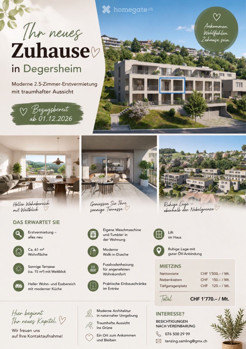 Neubau-Erstvermietung: 2.5-Zimmer-Wohnung - Bild 5