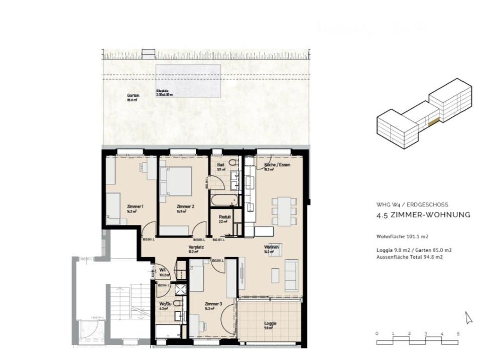 Moderne 4.5-Zimmer-Neubau-Wohnung in Sissach - Bild 5