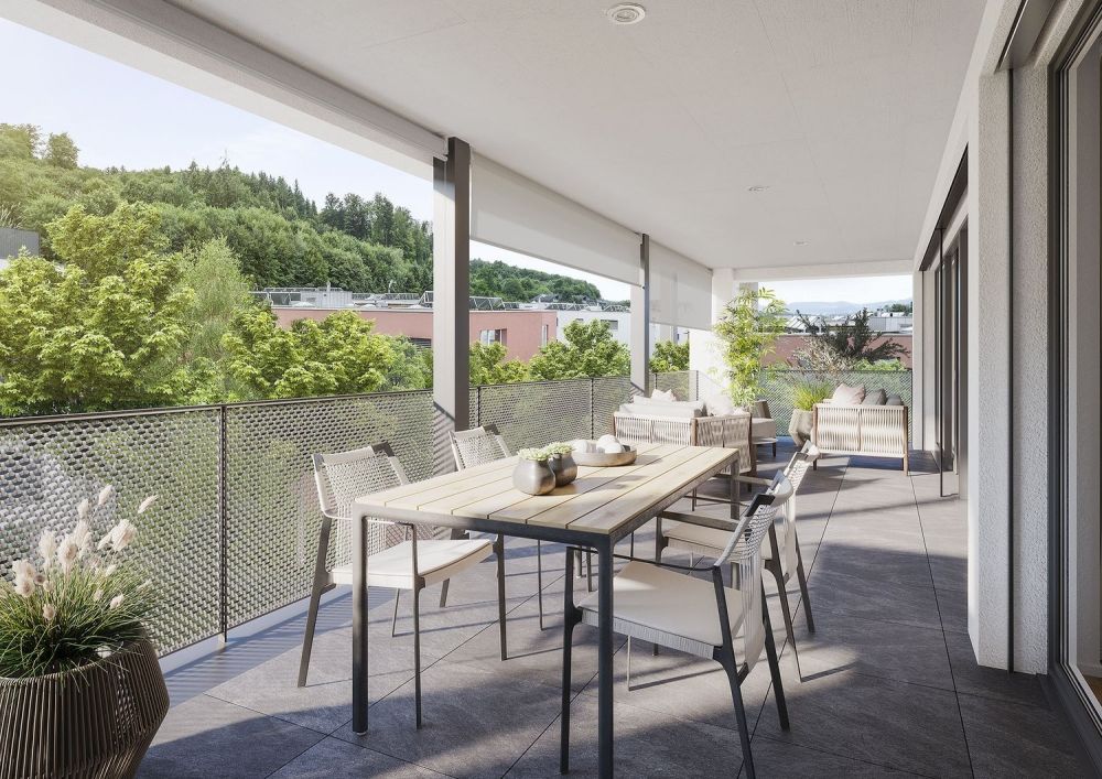 Hochmoderne 2.5-Zimmerwohnung in Zofingen - Balkon