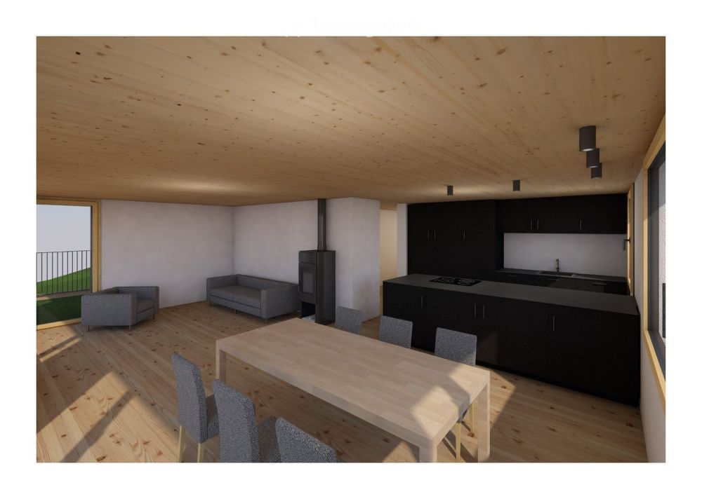 Moderne 3.5-Zimmer-Terrassenwohnung im Neubau in Cunter, Graubünden - Bild 1