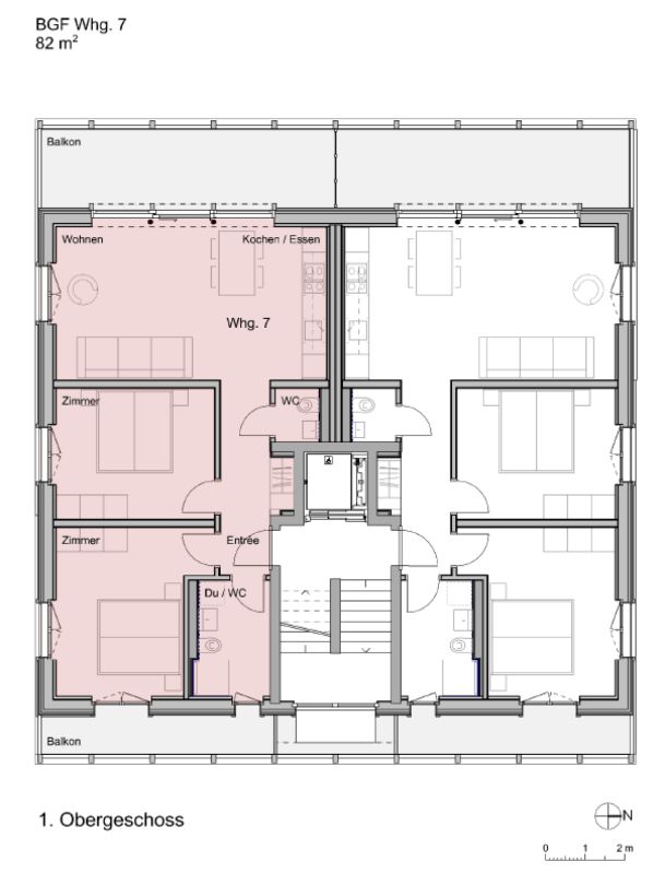 Wohnen mit Weitblick - 3.5 Zimmer-Neubauwohnung, 1. OG links - Bild 9
