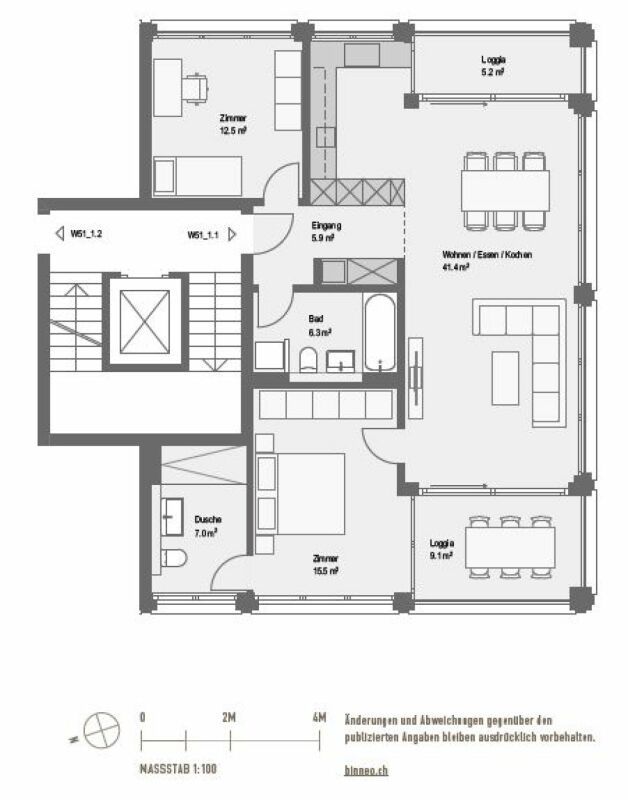Exklusive 3,5-Zimmer-Neubauwohnung mit 89 m2 in Binningen - Bild 9