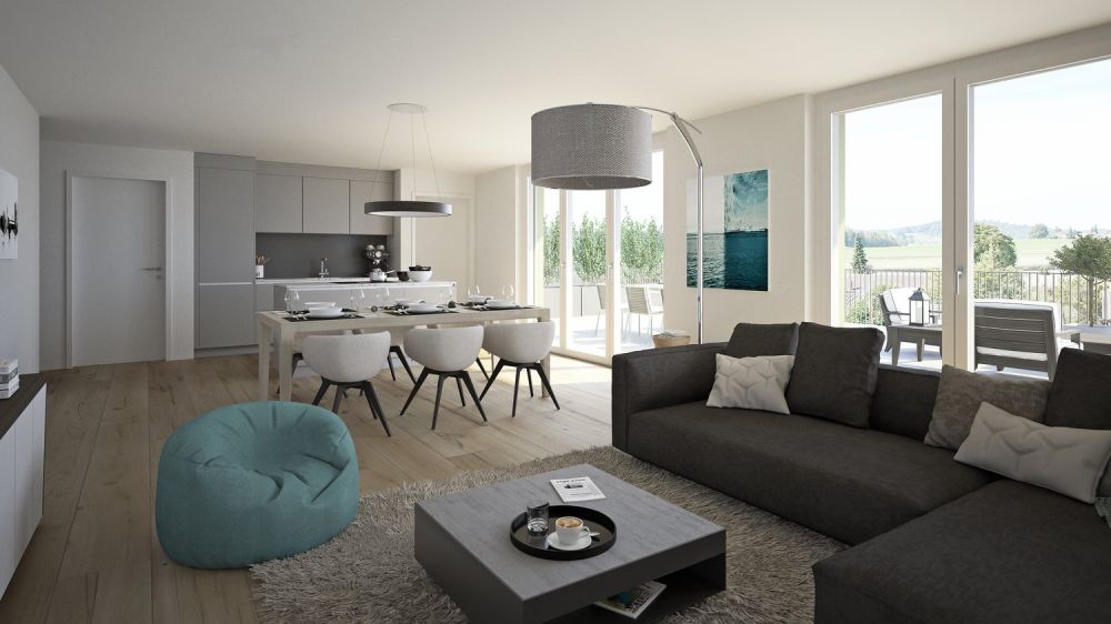 NEUBAU 2.5-Zimmer-Attikawohnungen mit grosser Terrasse in Biberist - Bild 2