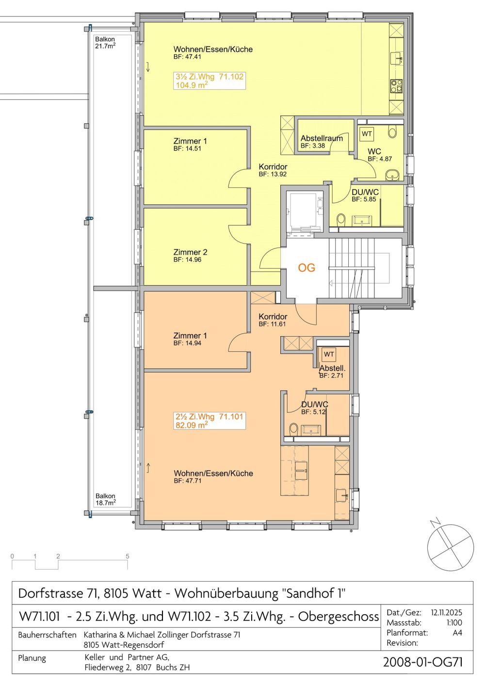 Erstvermietung: 3 1/2-Zimmerwohnungen "Sandhof" in Watt - Bild 7