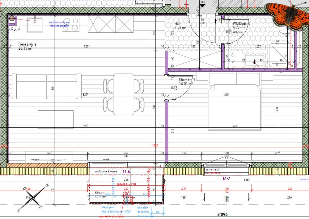 2½ PIÈCES - Neuf - Plans
