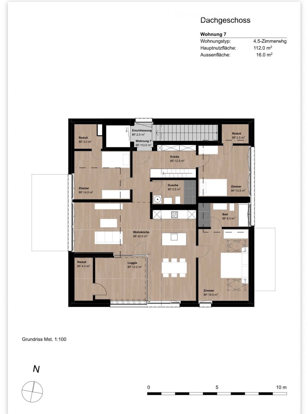 Moderne 4.5-Zimmer-Dachwohnung mit Galerie in Uznach – Neubau ab September 2026 - Bild 8
