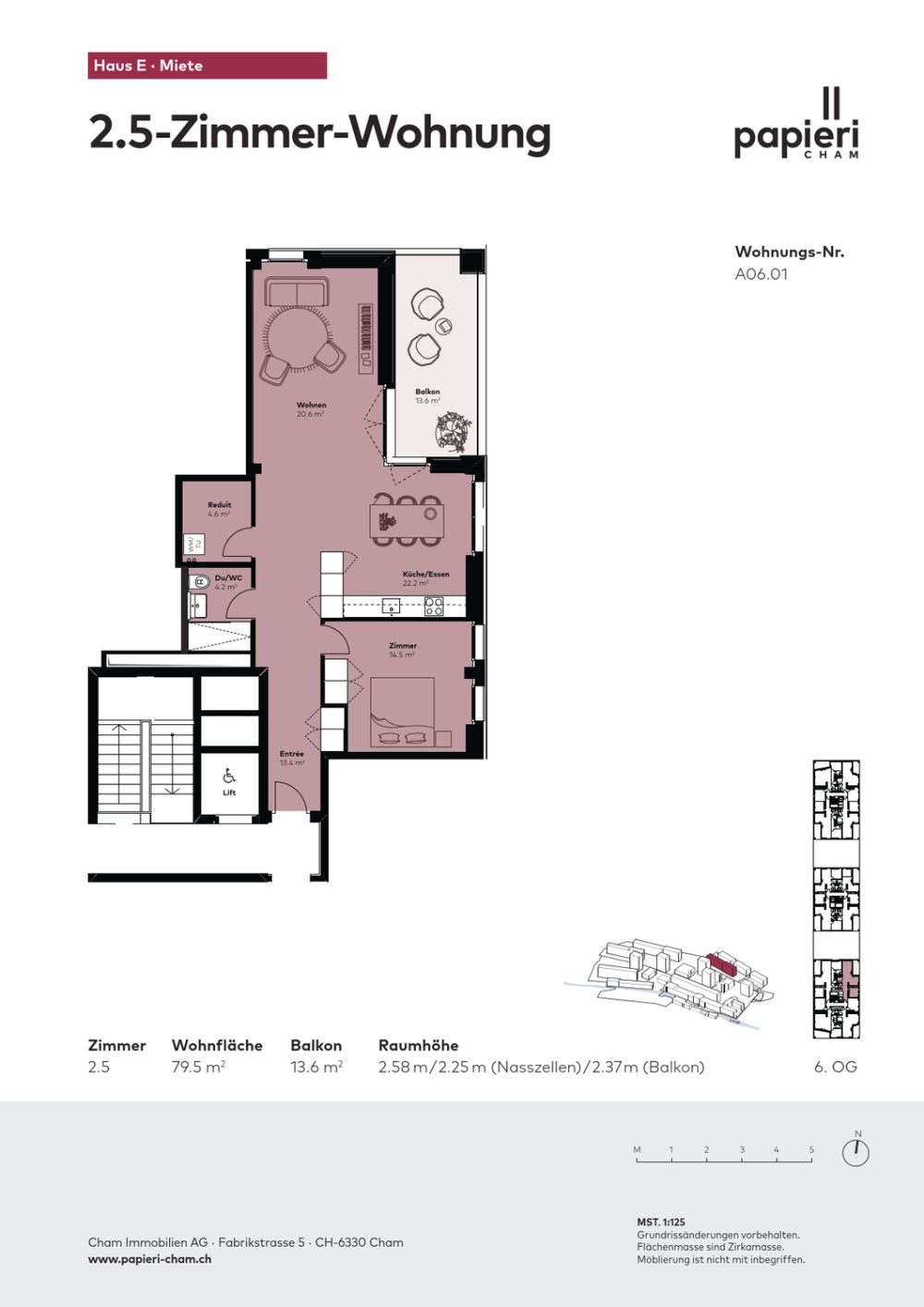 Stilvolle 2.5 Zimmer-Wohnung | Papieri-Areal - Musterwohnung
