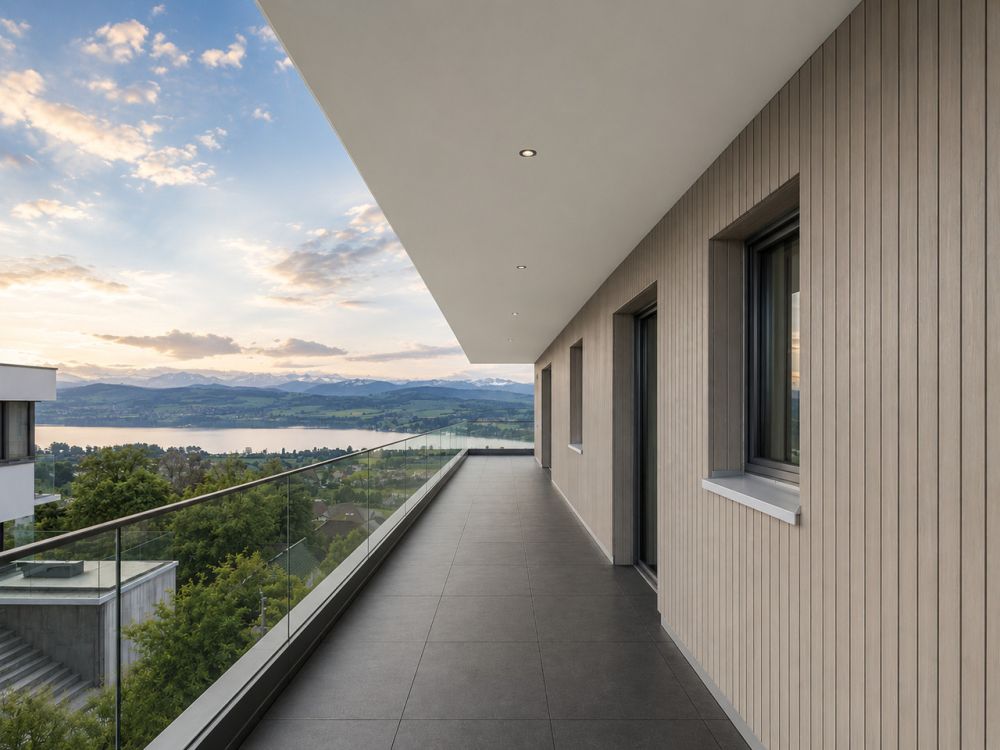 Luxuriöse Neubau-Attikawohnung mit traumhafter Seesicht - Visualisierung Terrasse