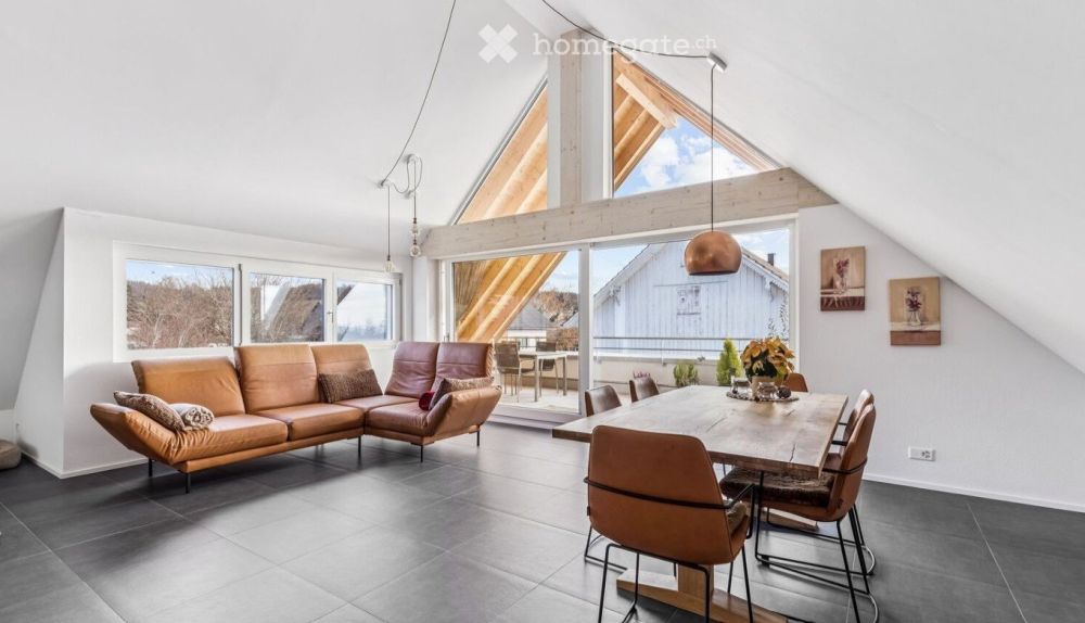 "Attika mit Hausgefühl – Neubau, 3 Terrassen & Alpen-/Rebblick - Befristet mit Option unbefristet" - Bild 1