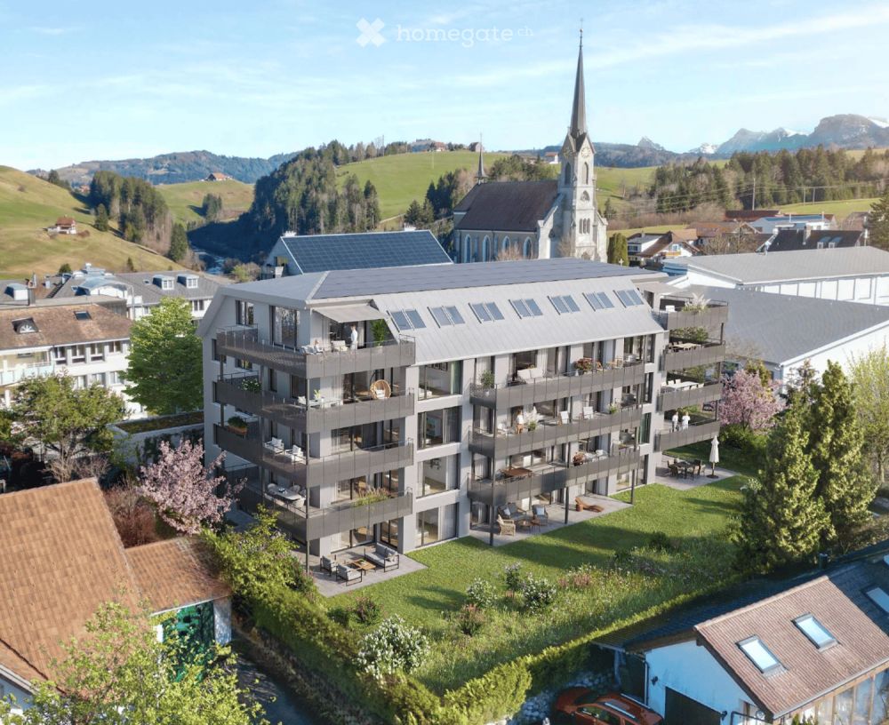 Moderne 3.5-Zimmer-Neubauwohnung mit Bergblick in Bennau - Bild 1