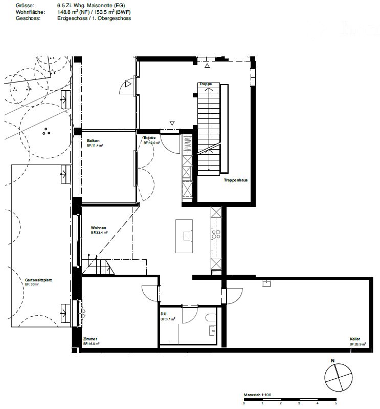 Moderne 6.5-Zimmer-Maisonette-Wohnung im Herzen von Einsiedeln (Erstbezug) - Bild 2