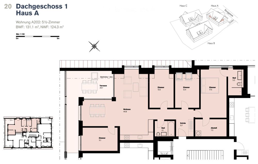 Moderne 5.5-Zimmer-Wohnung in Russikon mit herrlicher Aussicht in die Berge zu vermieten - Bild 3