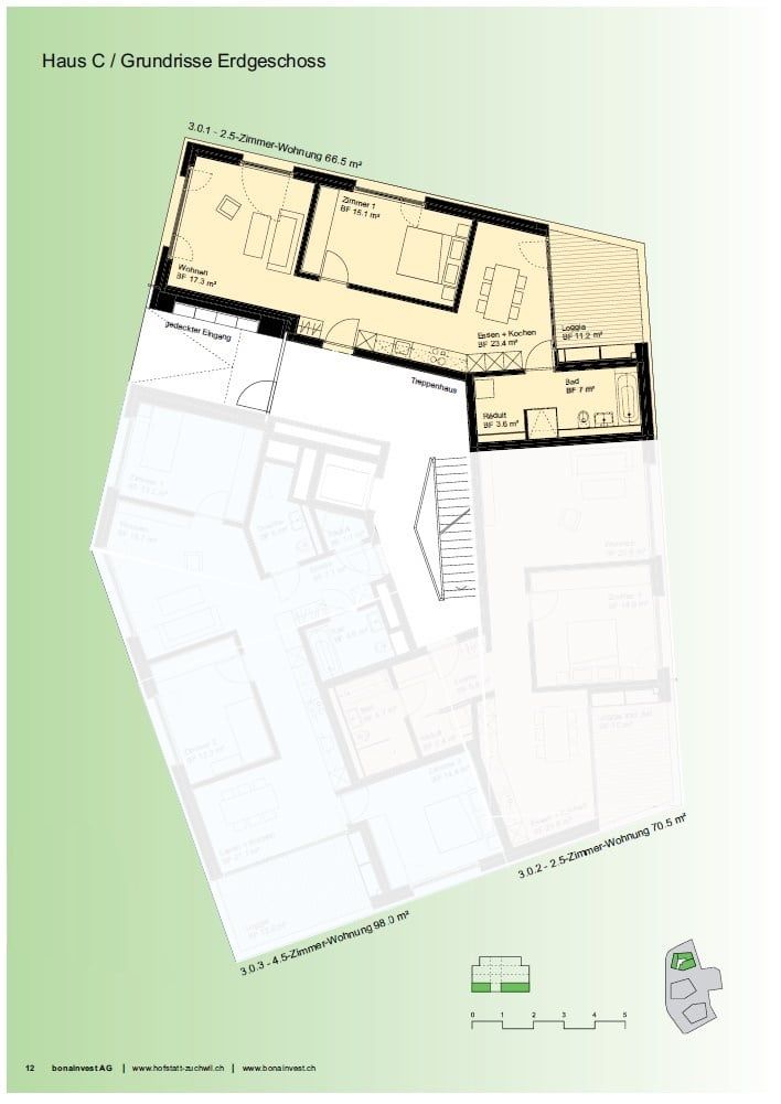 Wohnen im Zentrum von Zuchwil - Grundriss