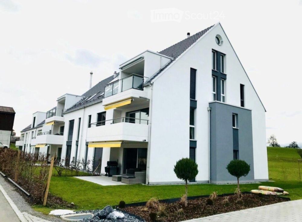 Moderne 4.5-Zimmer-Neubauwohnung mit Balkon und schöner Aussicht in Braunau TG - Bild 1