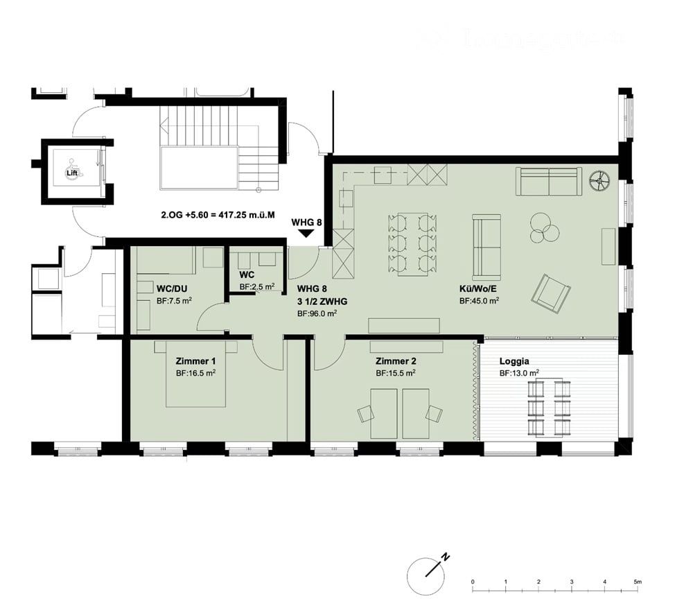 3.5 Zimmer-Neubau-Eigentums-Wohnung an der Seestrasse 23 in Wädenswil - Bild 7