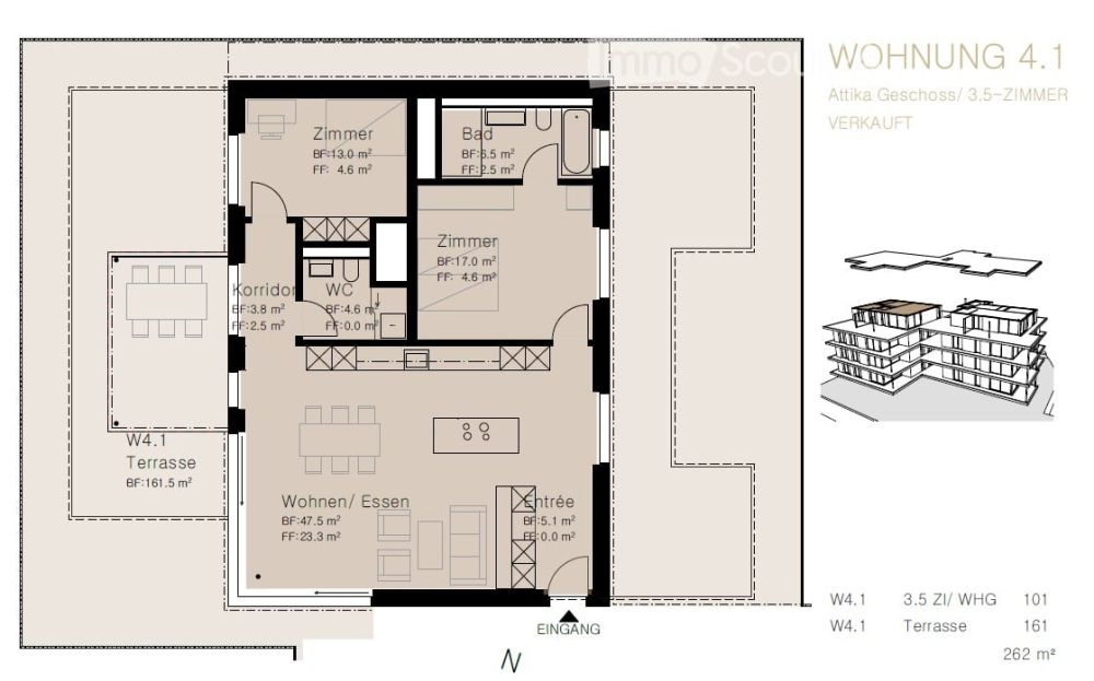 Moderne 3.5-Zimmer-Attikawohnung im Neubau in Lachen SZ - Bild 2