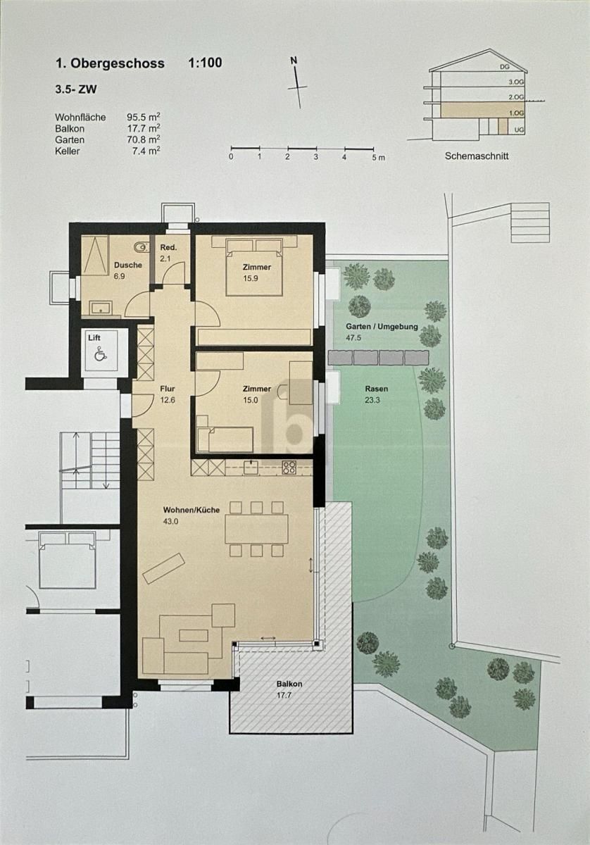 MIT EIGENEM WASCHTURM UND GARTEN (70 M2) - Bild 5