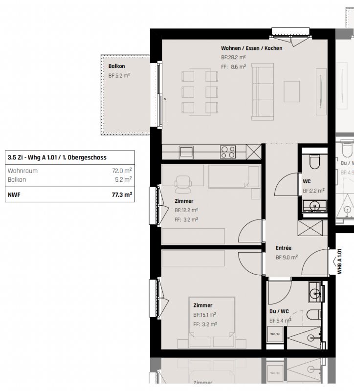 Exklusive 3.5-Zimmer Neubauwohnung - Einziehen & Wohlfühlen - Bild 11