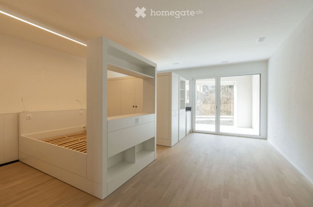 Moderne 1.5 Zimmer Neubauwohnung mit extrem viel Stauraum, Terrasse und Blick ins Grüne - Bild 5