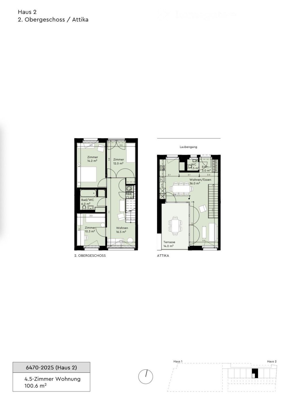 Moderne 4.5-Zimmer-Dachwohnung in Bülach – Neubau ab November 2026 - Bild 2