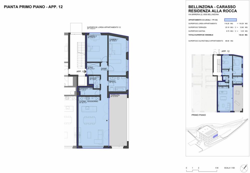 Residenza Alla Rocca - App. 12 Primo piano - 3.5 locali - Bild 9