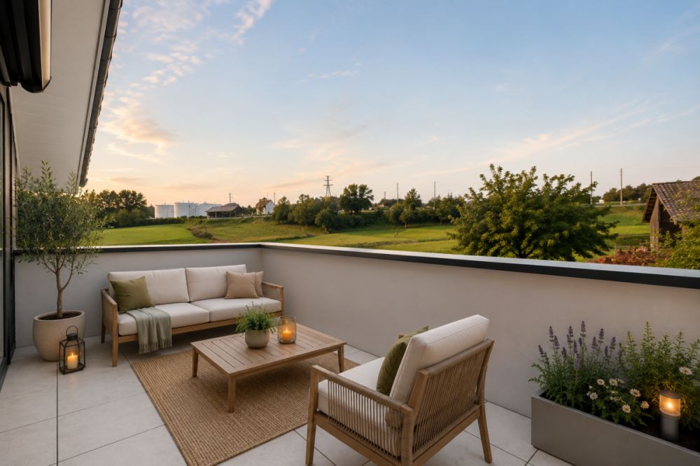 ruhig gelegene 3.5-Zi. Neubau-Dachwohnung mit Blick ins Grüne - Bild 2