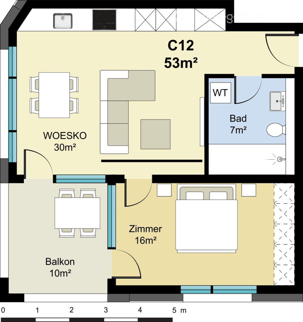Moderne 2.5-Zimmer-Wohnung im Neubau in Neuhausen am Rheinfall - Bild 1