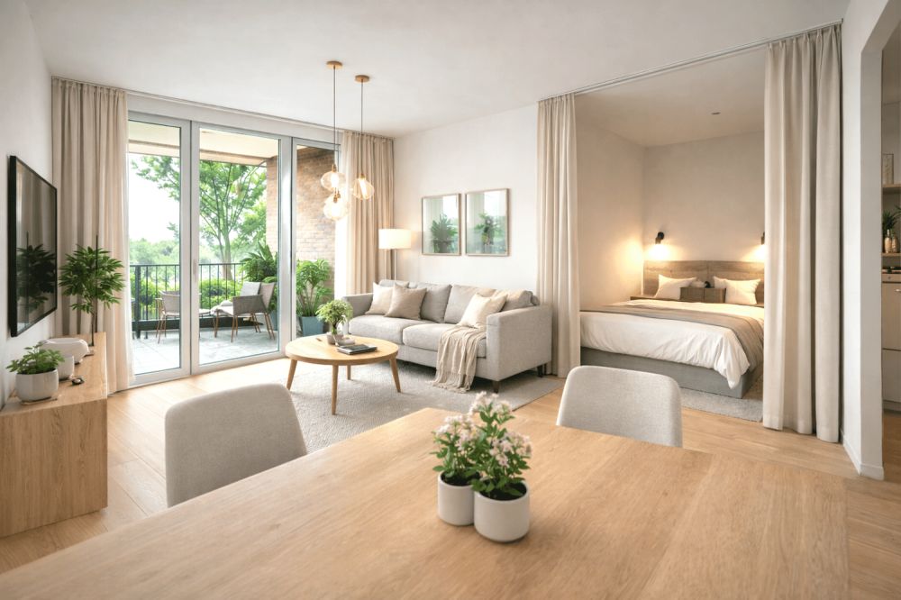 Erstvermietung: charmante 1,5-Zimmer-Wohnung mit durchdachtem Grundriss und gemütlicher Loggia - Bild 1